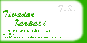 tivadar karpati business card